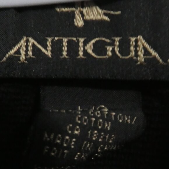 ANTIGUA | large | 100% Cotton | Black and Gold Peller Estates Polo - Golf Shirt - Picture 9 of 16